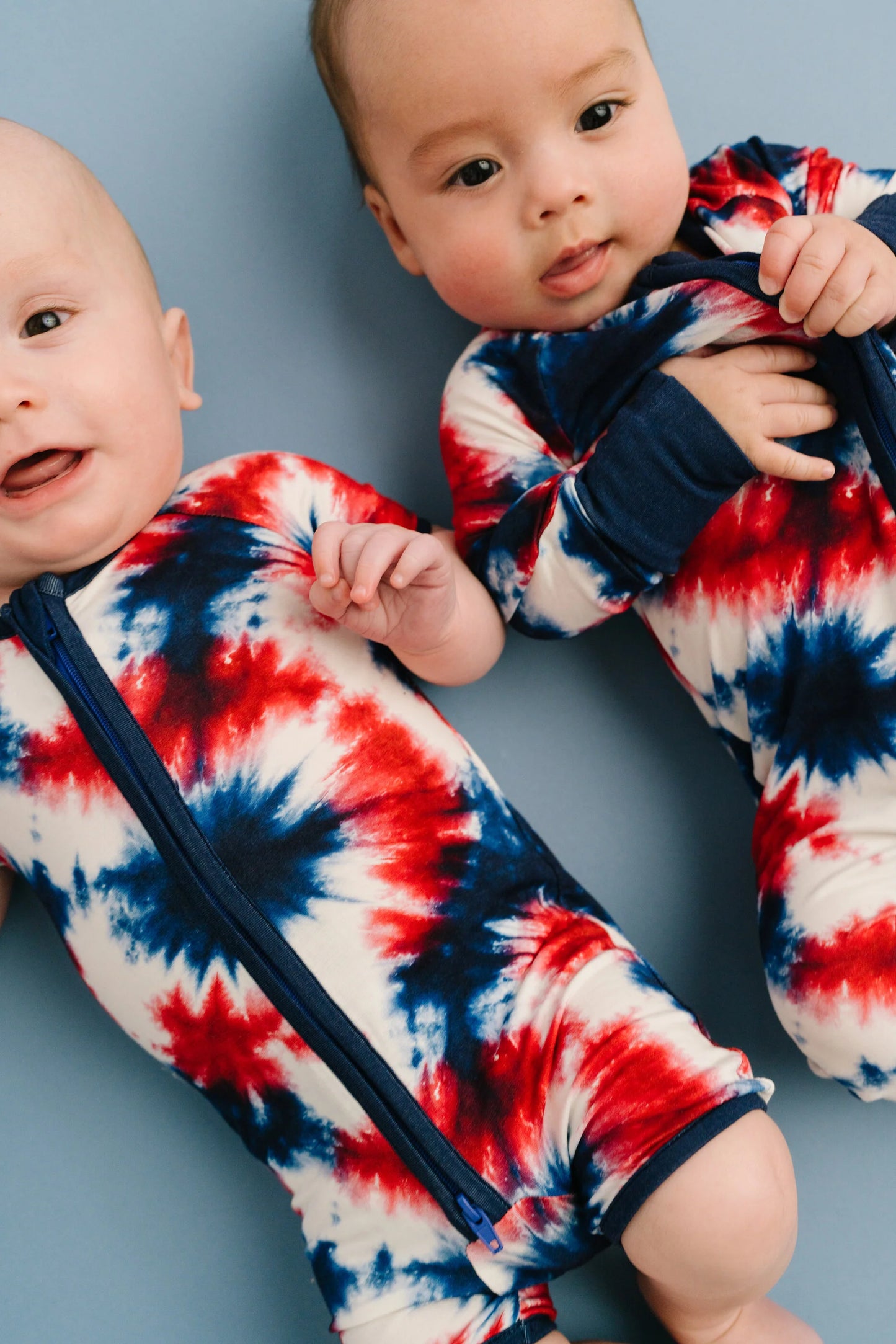 Little One Shop: Firecracker Tie Dye Bamboo Shortie Romper