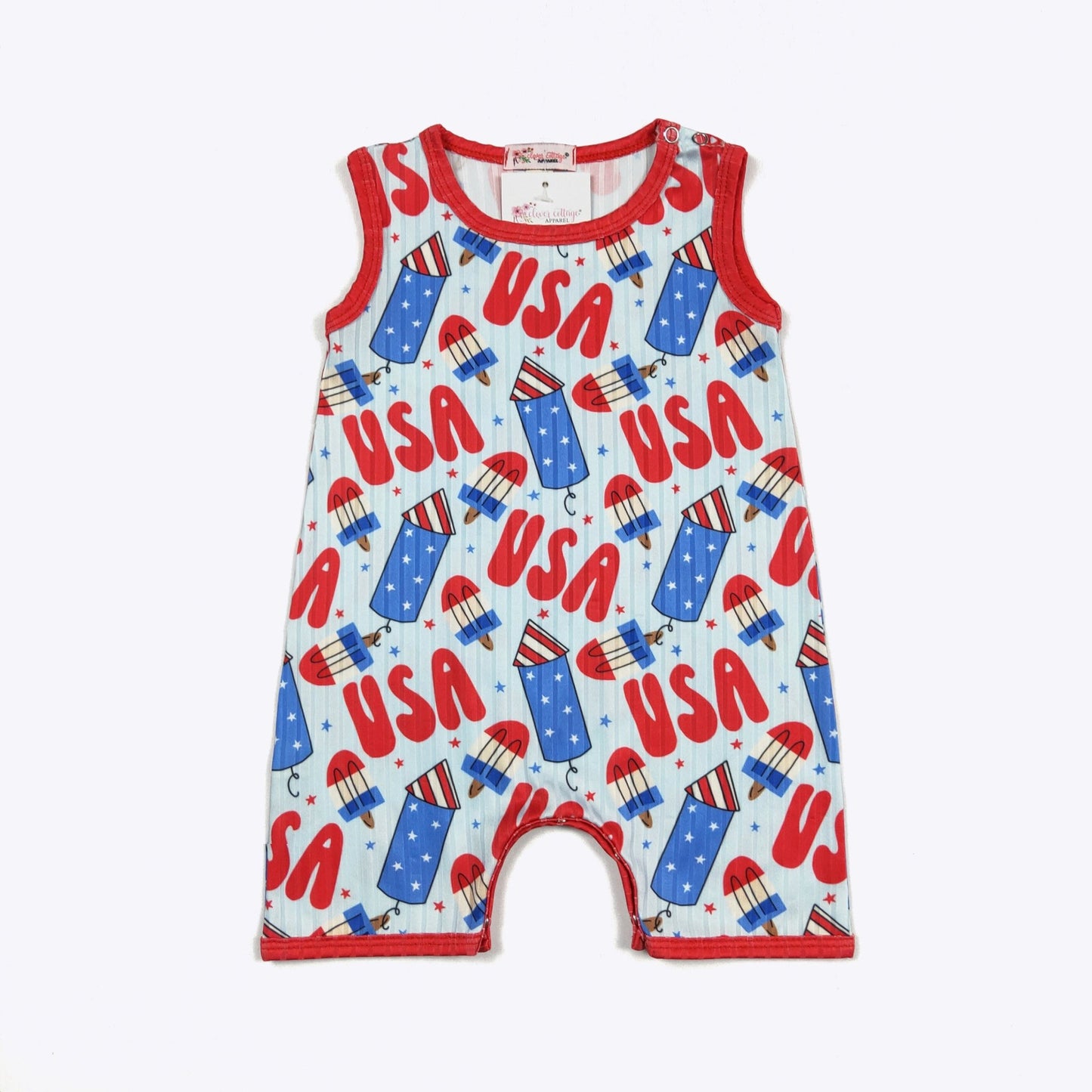 Firecracker USA Boys Short Romper