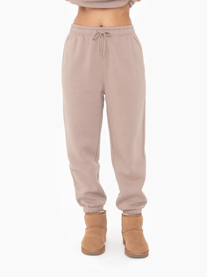 Mono B: Cropped Fleece Sweatshirt + Pants (TWO COLORS)