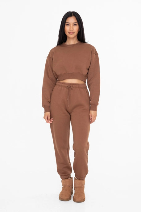 Mono B: Cropped Fleece Sweatshirt + Pants (TWO COLORS)