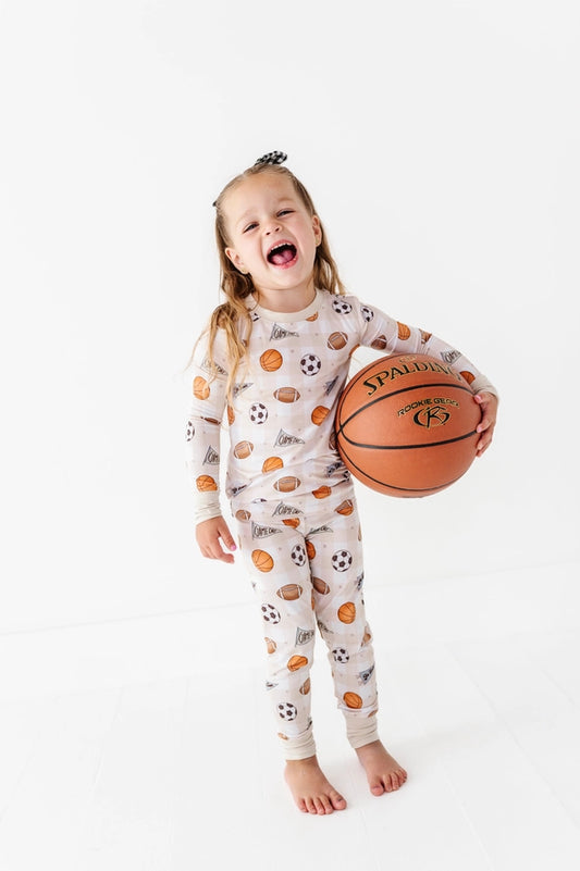 Kiki + Lulu: Game Day Gingham Bamboo Two Piece Set