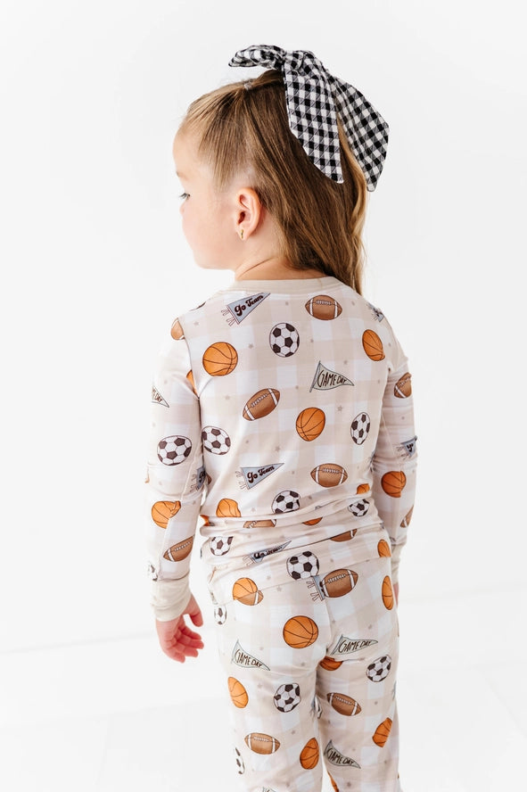 Kiki + Lulu: Game Day Gingham Bamboo Two Piece Set