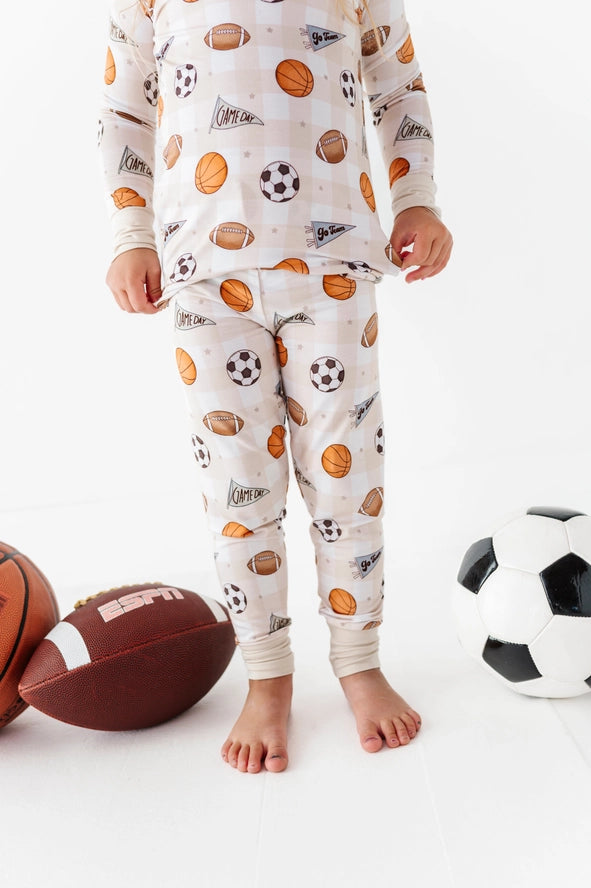 Kiki + Lulu: Game Day Gingham Bamboo Two Piece Set