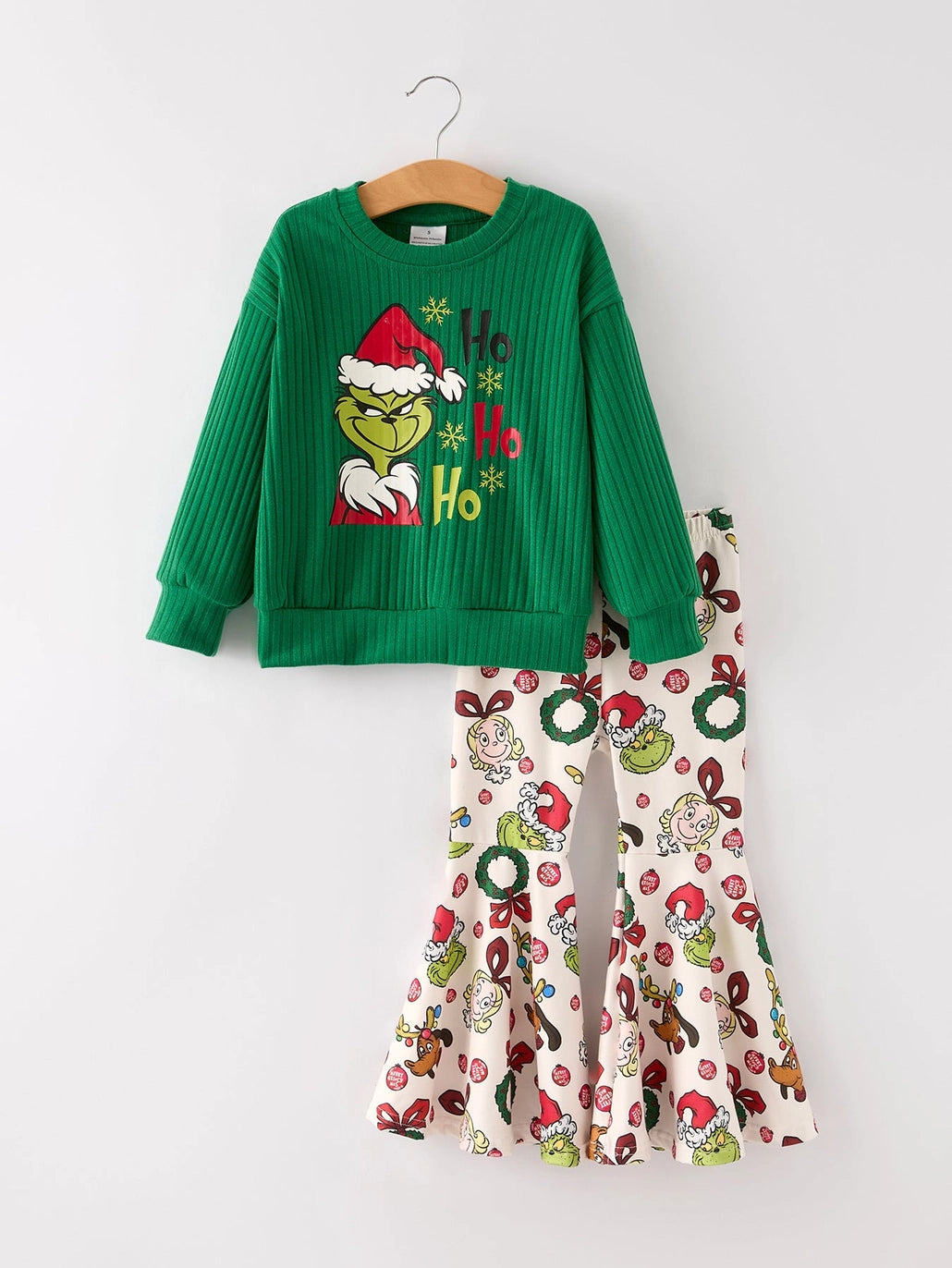 Christmas Character Mean One Ho Ho Ho Bell Bottom Set