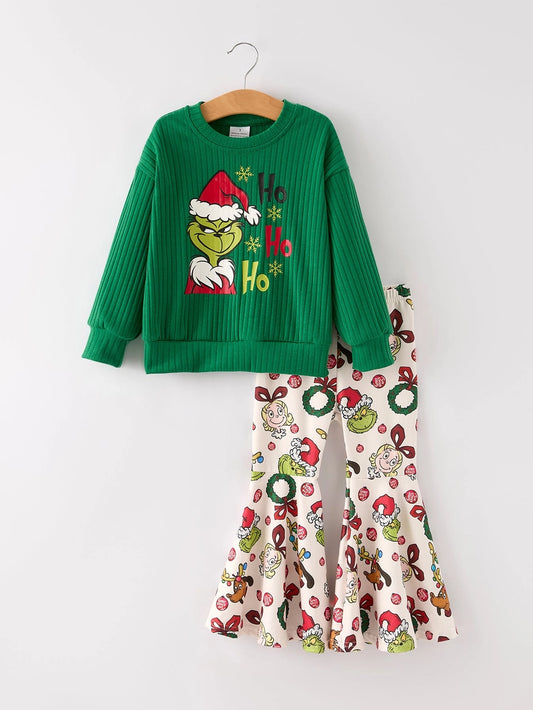 Christmas Character Mean One Ho Ho Ho Bell Bottom Set