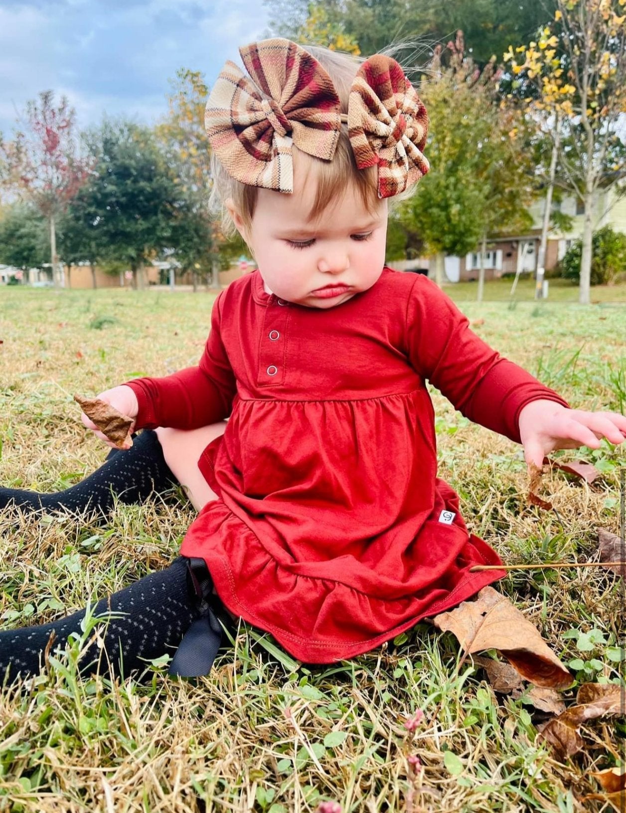 Henley Twirl Dress with short - Redwood