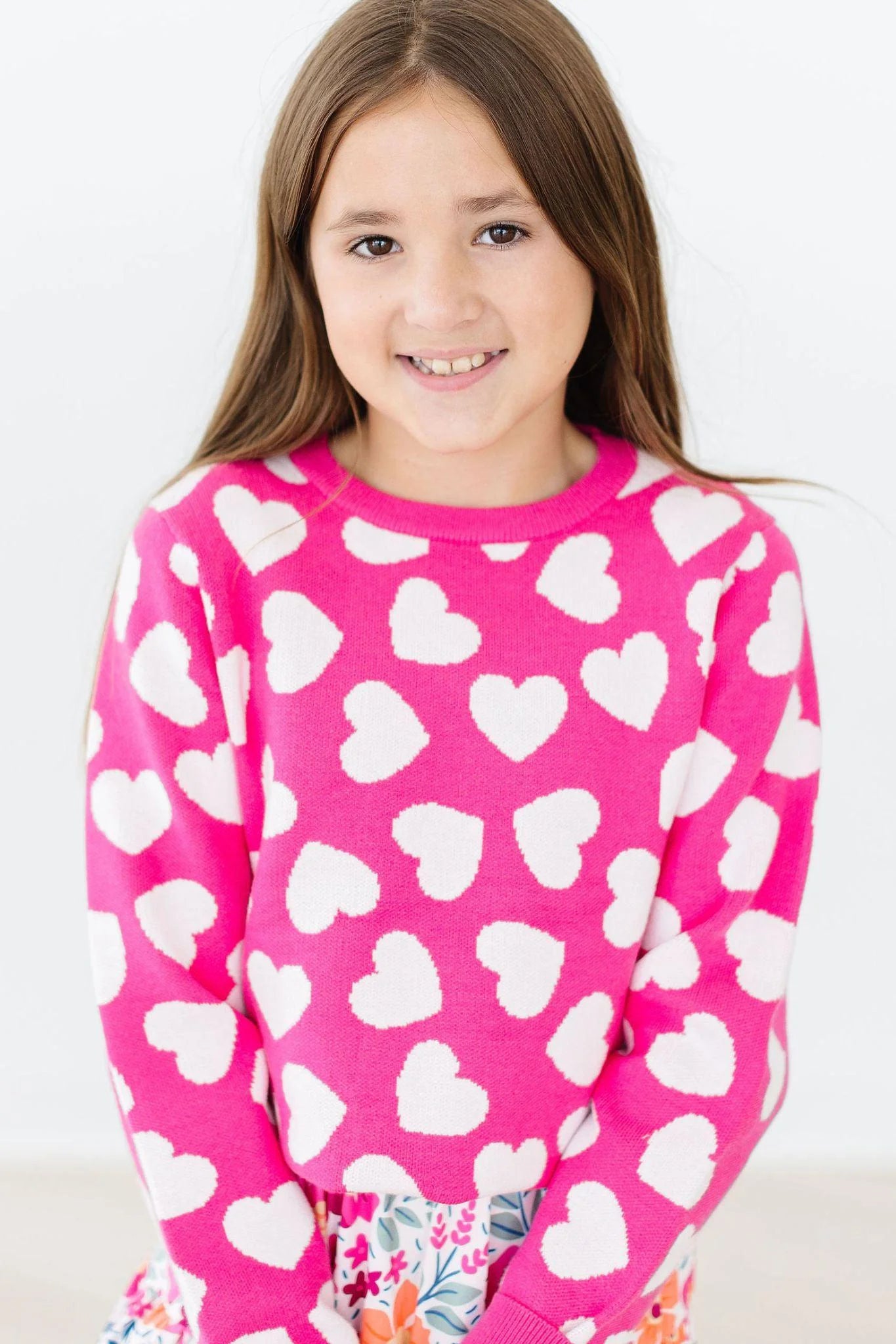 Mila & Rose: Hot Pink Heart Sweater