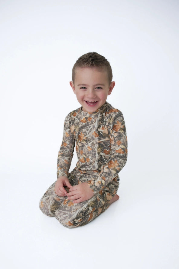 Belle & Bros: Hunter Camo Ribbed Bamboo Two Piece Set