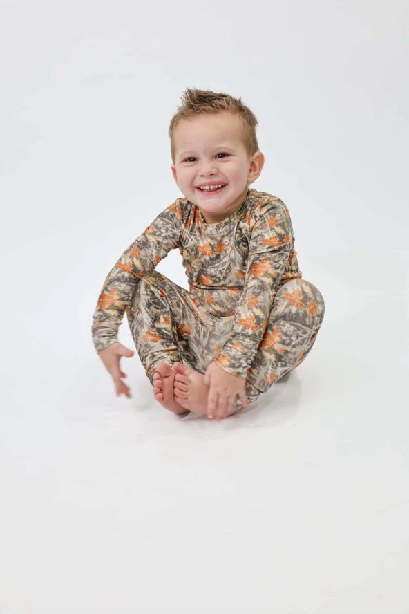 Belle & Bros: Hunter Camo Ribbed Bamboo Two Piece Set