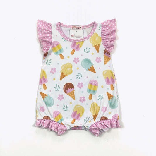 Ice Cream Print Baby Romper