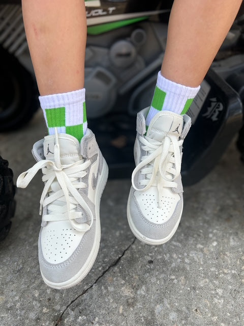 Lime Green Checker