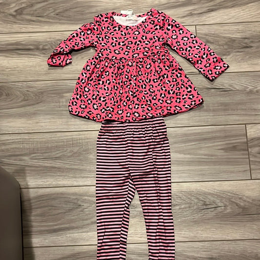 Neon leopard pants set