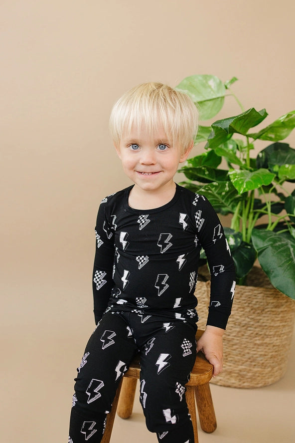 Lucky Panda Kids: Ink Bolts Bamboo Two Piece Set