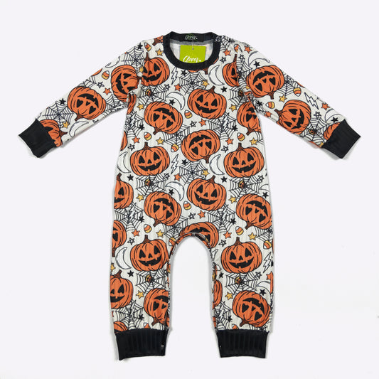 Jack-O-Lantern Boy Romper