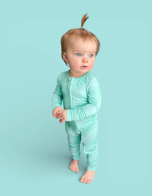 Dream Big: Jade Mist Bamboo Zippy Romper