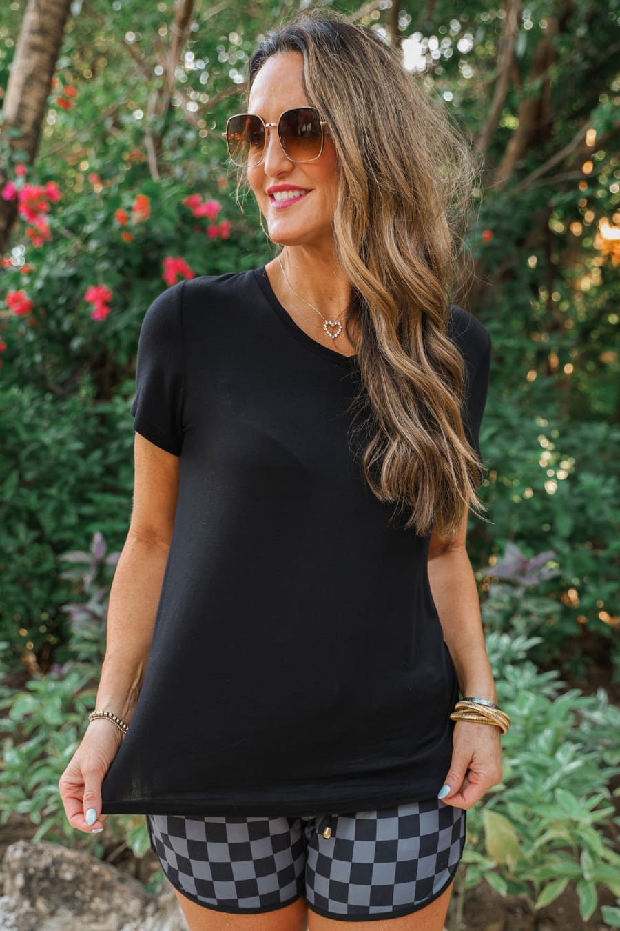 Jess Lea Basic Tee- Black