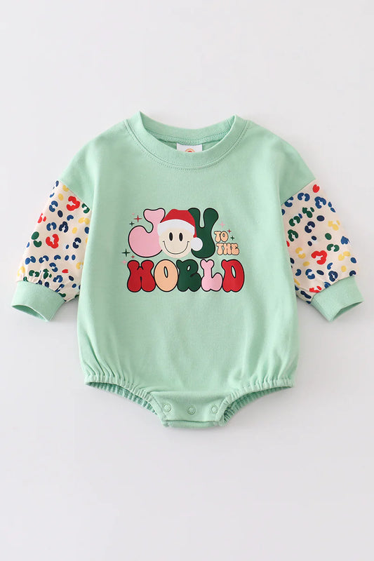 Mint Joy to the World romper