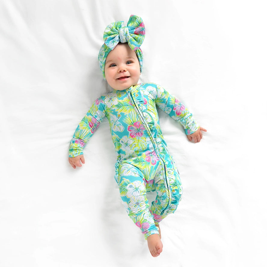 Gigi and Max: Kalea Ruffle Bamboo Zippy Romper