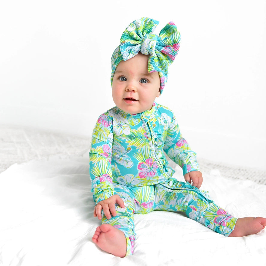 Gigi and Max: Kalea Ruffle Bamboo Zippy Romper