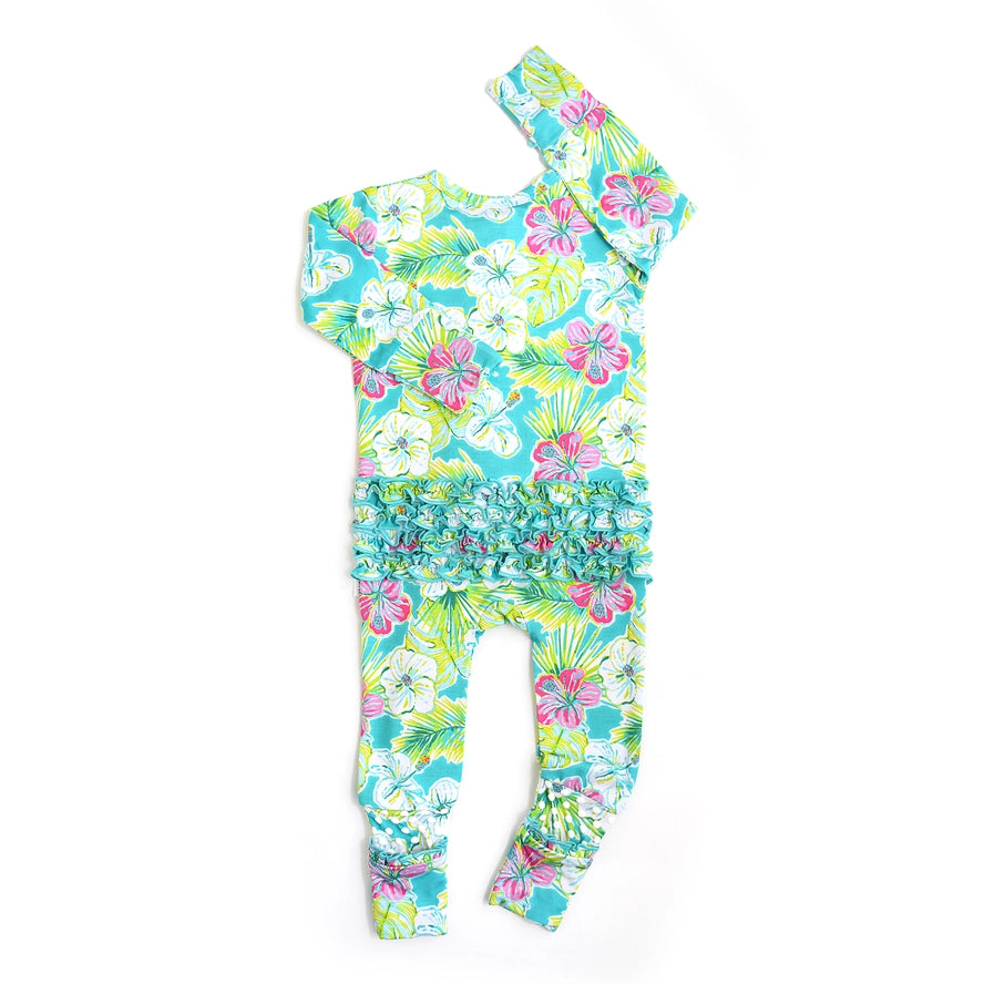 Gigi and Max: Kalea Ruffle Bamboo Zippy Romper