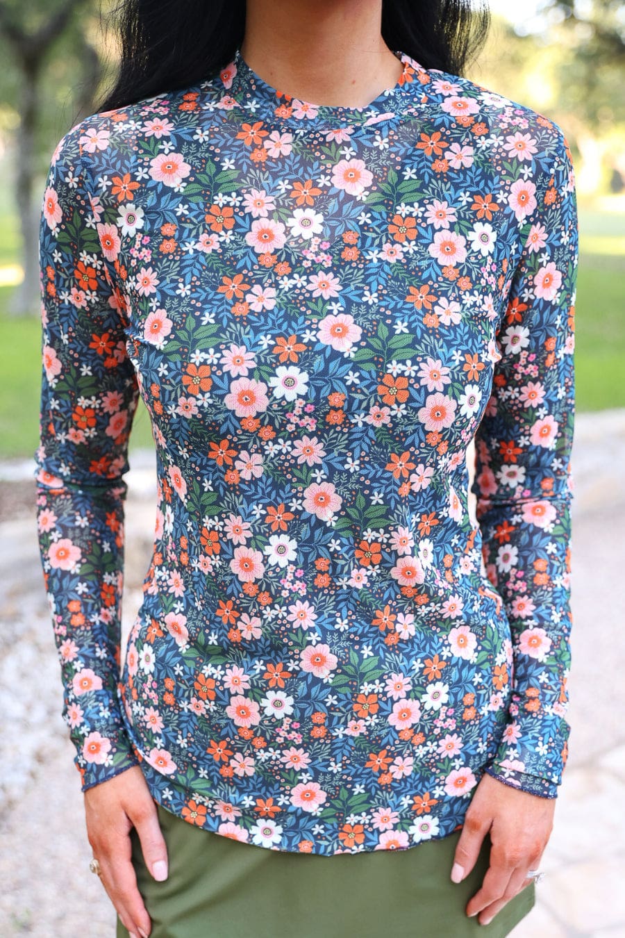 Kate Mesh Top- Gwen Floral