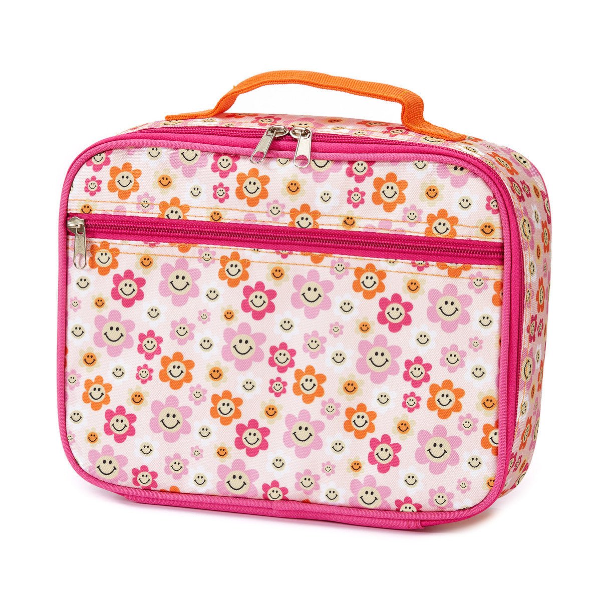 Kids Smiley Flower Power Backpack, Lunchbox & Metal Cup w/straw- (EACH SOLD SEPARETELY)