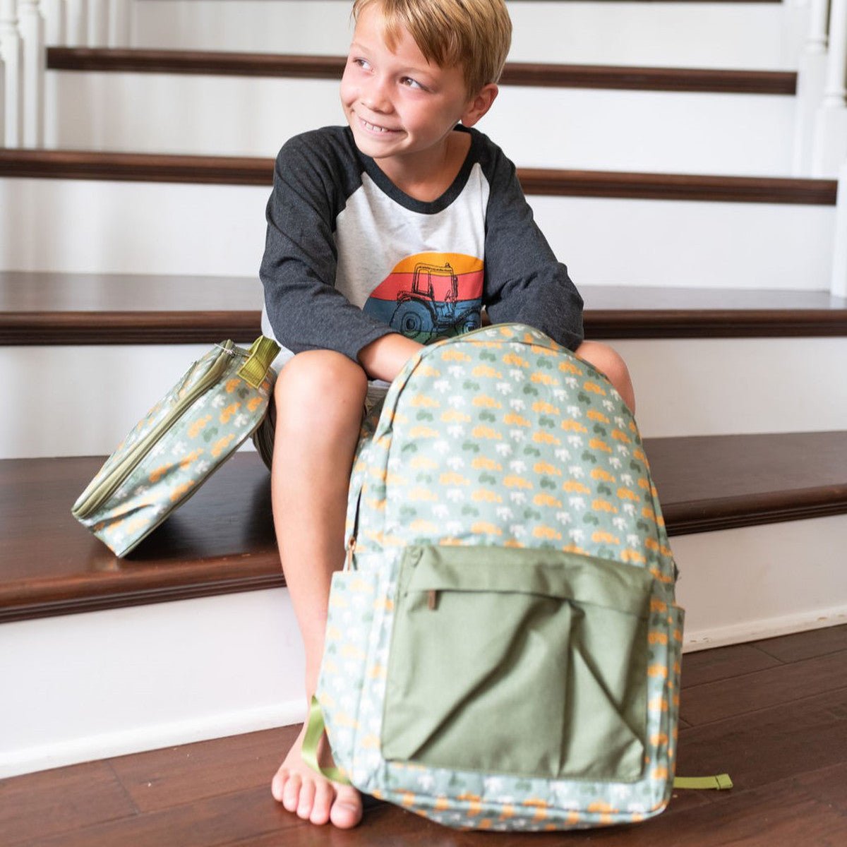 Kids- Tractor on the Loose Backpack, Lunchbox & Metal Cup w/ Straw (EACH SOLD SEPARETELY)