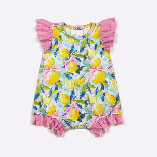 Lemon Drop Ruffle Baby Romper