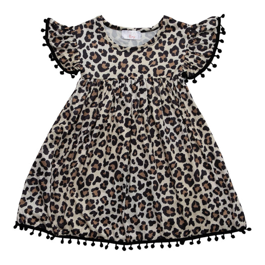 Mila & Rose: Leopard Pom Dress