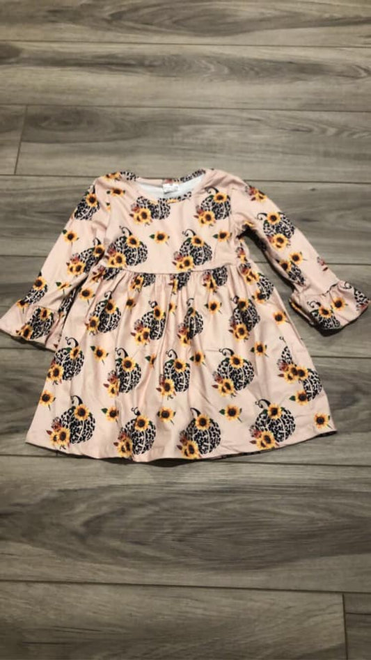 Leopard Pumpkin & Sunflowers Dress