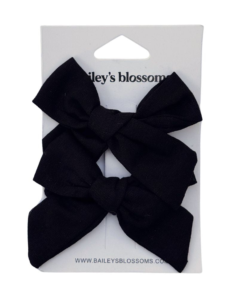 Linen Cotton Piggie Sets - Black