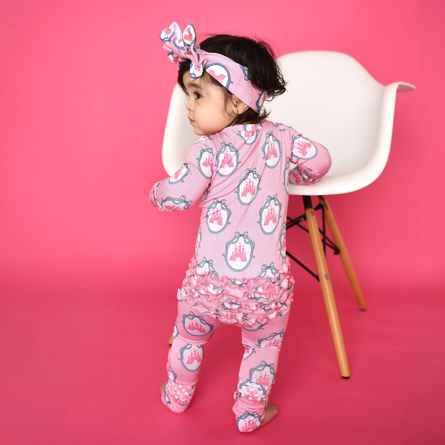 Gigi and Max: Maeve Castles Ruffle Bamboo Zippy Romper