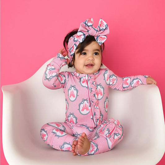 Gigi and Max: Maeve Castles Ruffle Bamboo Zippy Romper