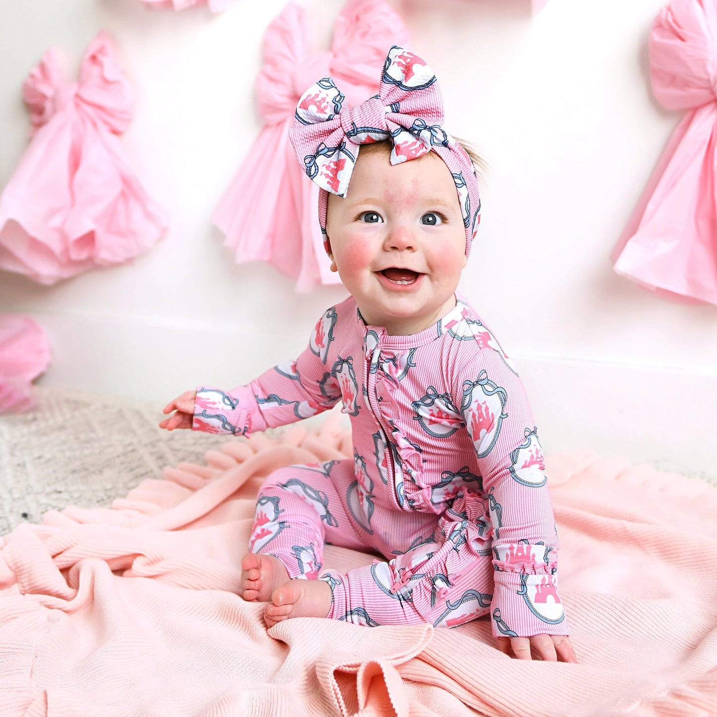 Gigi and Max: Maeve Castles Ruffle Bamboo Zippy Romper
