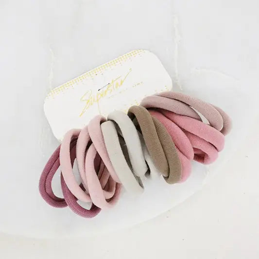 28-Pcs Mauve Tone Hair Tie Set