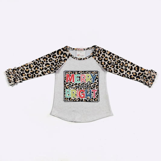 Merry & Bright Girls Raglan Top