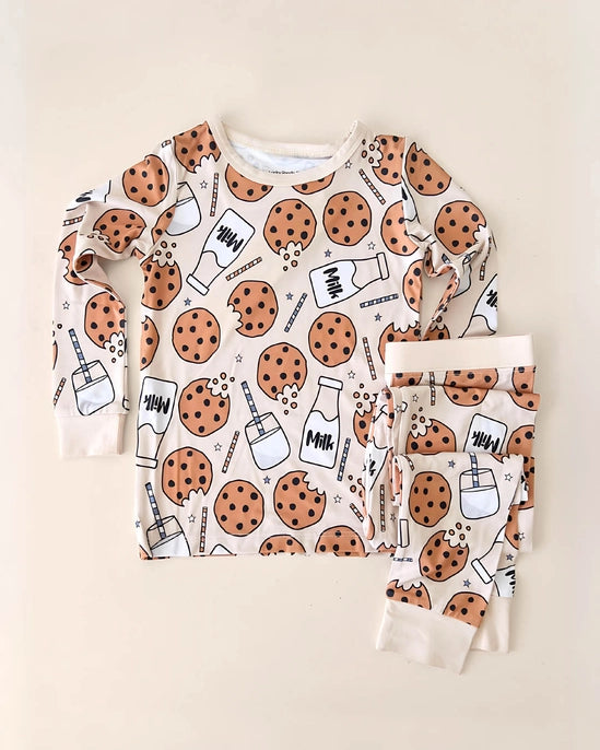 Lucky Panda Kids: Milk & Cookies Bamboo Two Piece Set