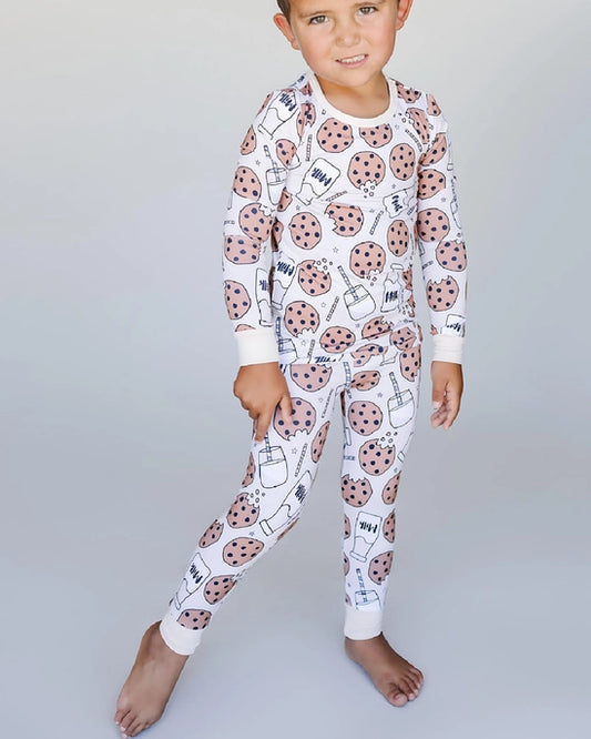 Lucky Panda Kids: Milk & Cookies Bamboo Two Piece Set