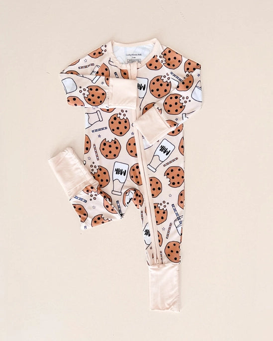 Lucky Panda Kids: Milk & Cookies Bamboo Zippy