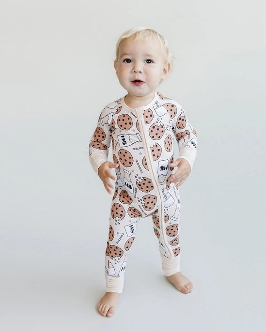 Lucky Panda Kids: Milk & Cookies Bamboo Zippy