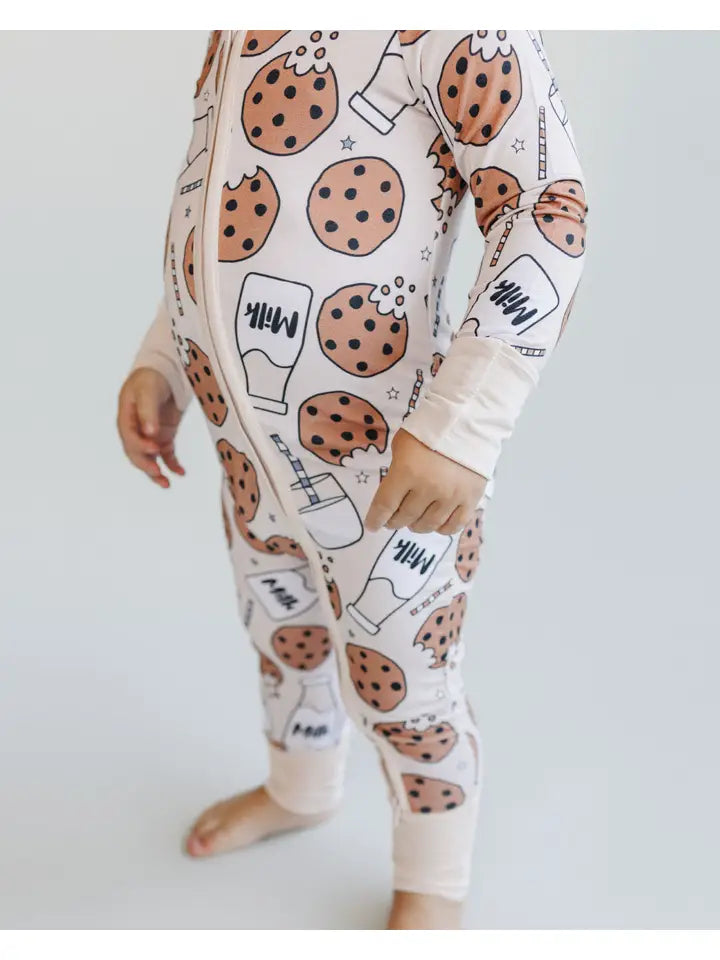 Lucky Panda Kids: Milk & Cookies Bamboo Zippy