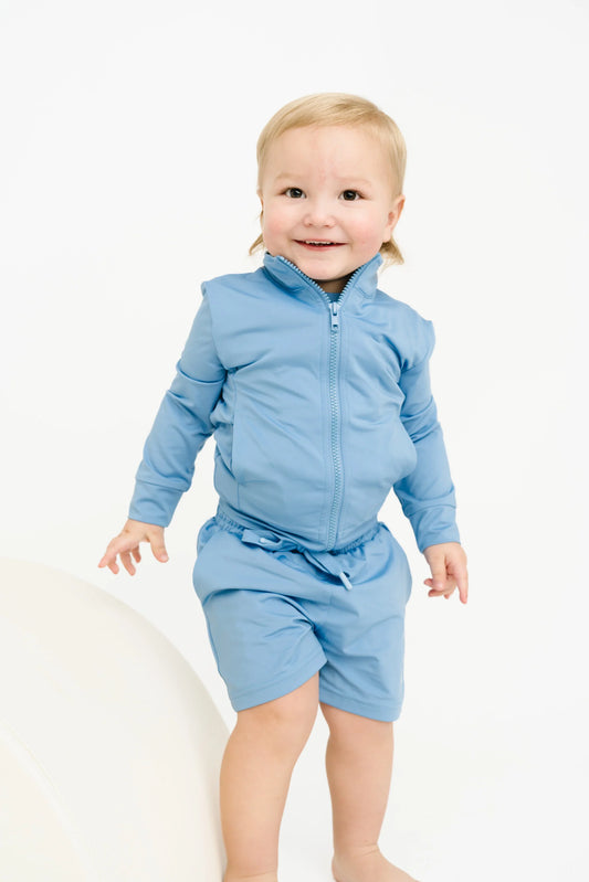 Little One Shop: Ocean Blue Active Zip Jacket