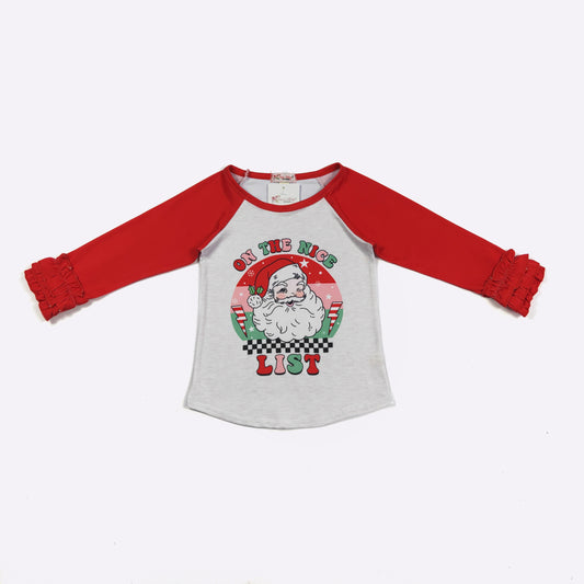 On the Nice List Girls Top