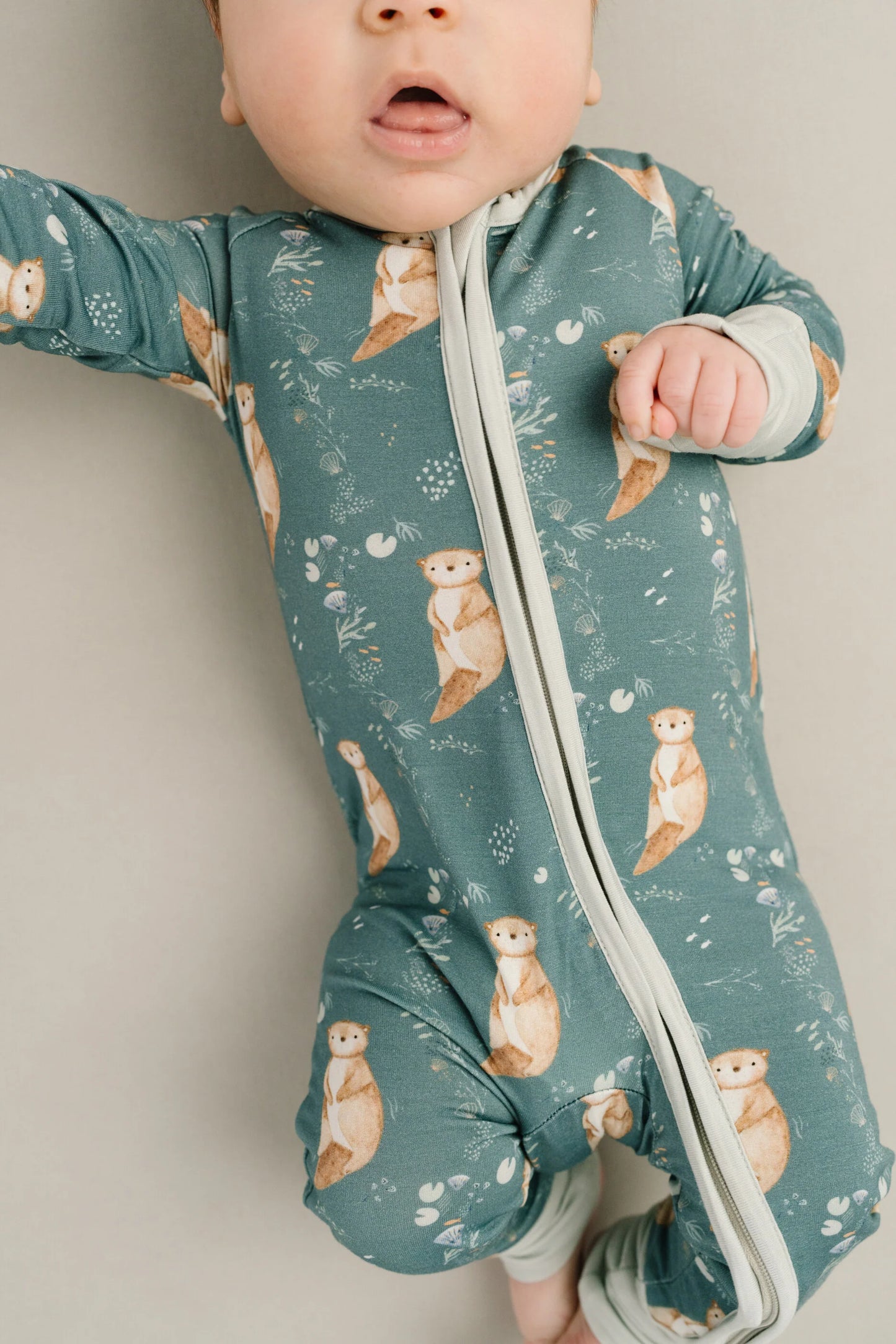 Little One Shop: Otter Pals Bamboo Zippy Romper