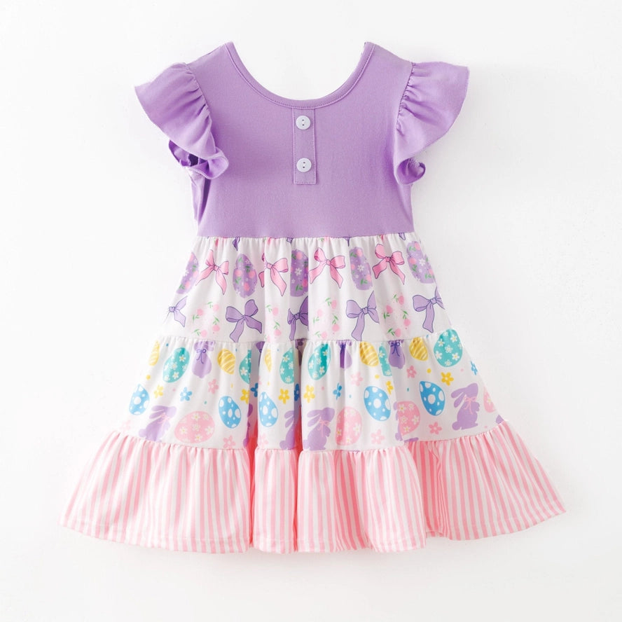 Pastel Easter Egg Tiered Twirl Dress