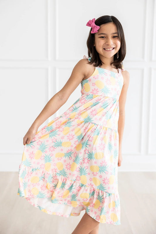 Mila & Rose Pina Colada Ruffle Maxi Dress