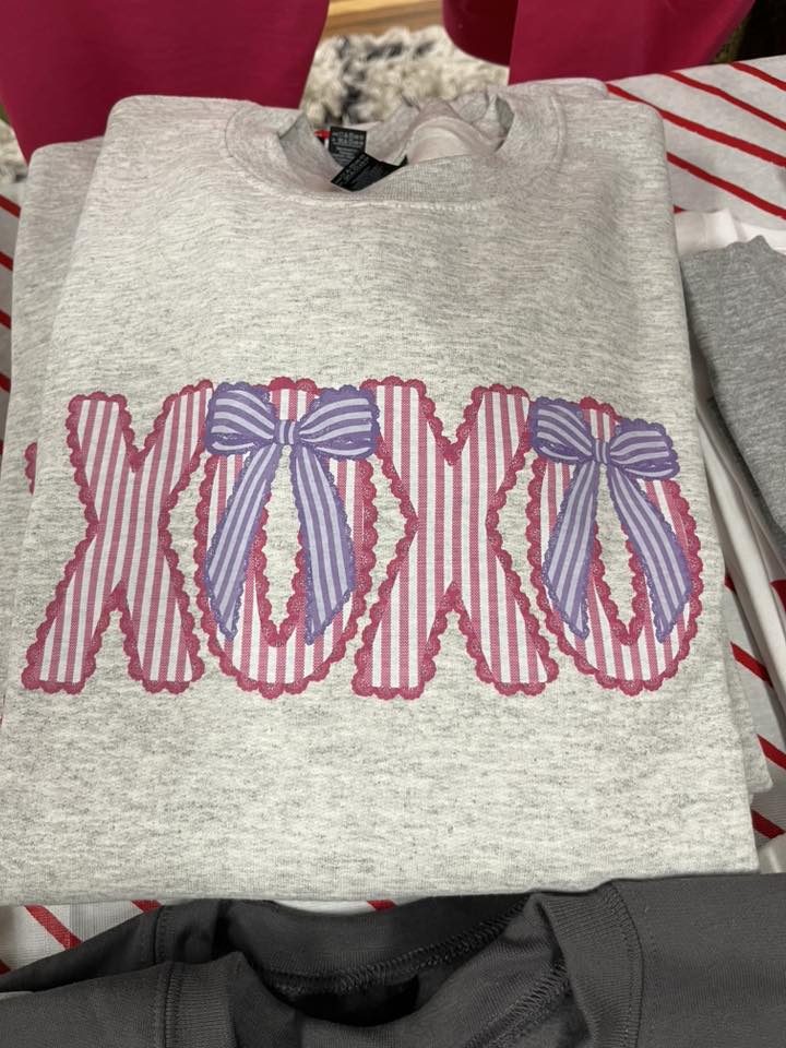 XOXO Stripe Crewneck