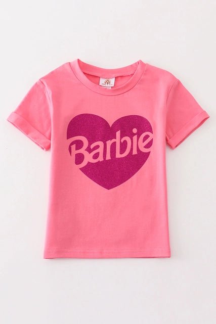 Pink Barbie Girl Heart Top