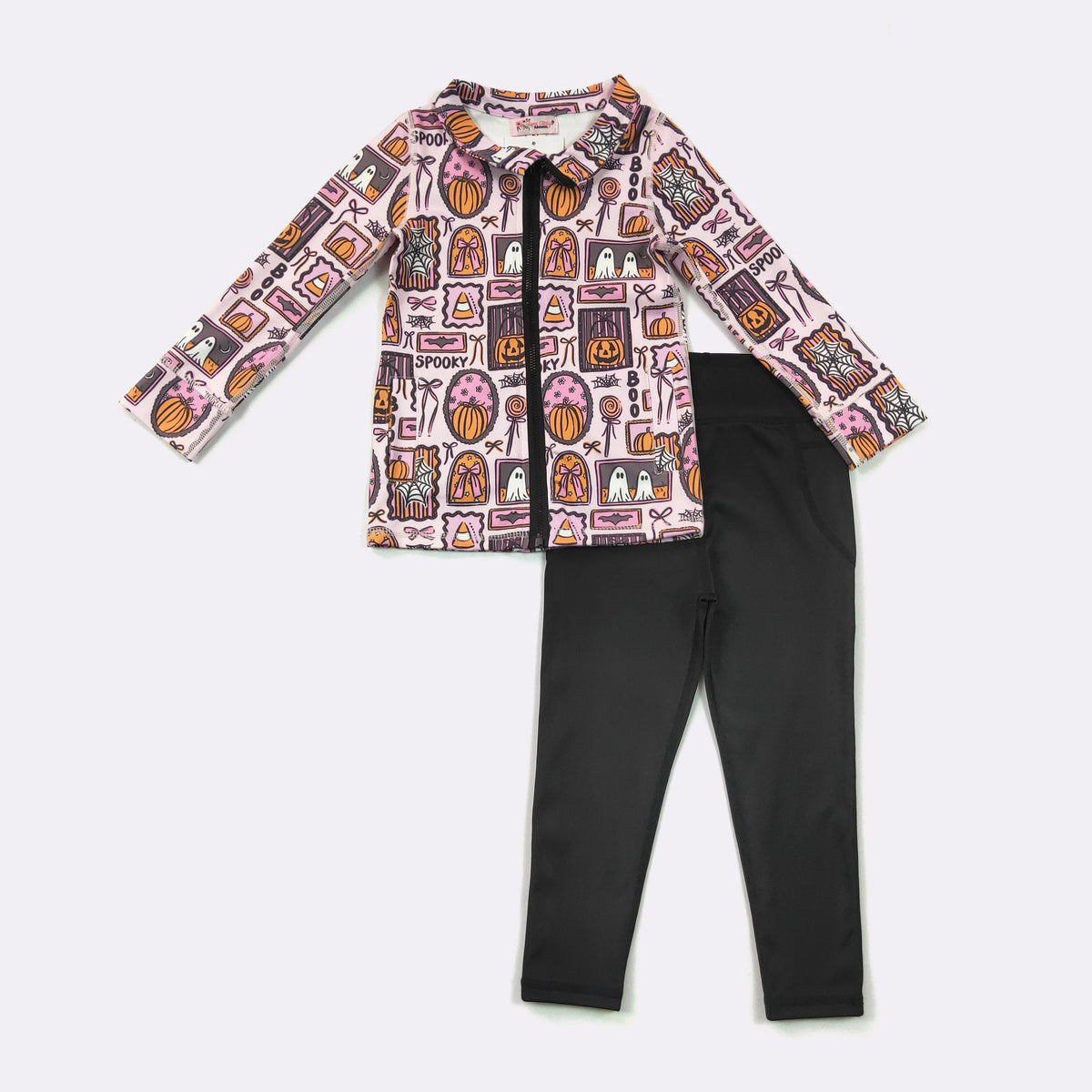 Pink BOO Frames Girls Athletic Legging Set