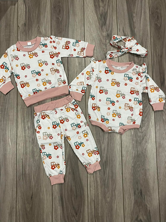 Floral Tractor Jogger Set